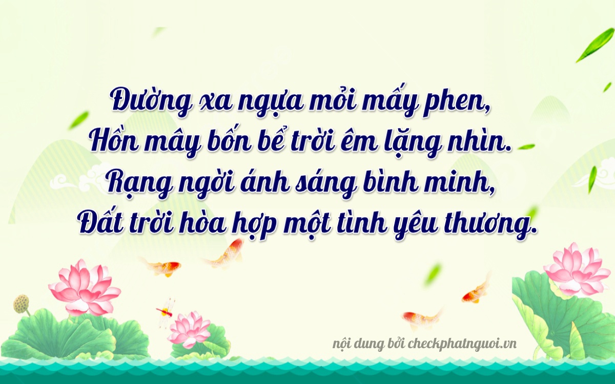 Bài thơ ý nghĩa cho <b>biển số 67M-44914</b> tại website checkphatnguoi.vn