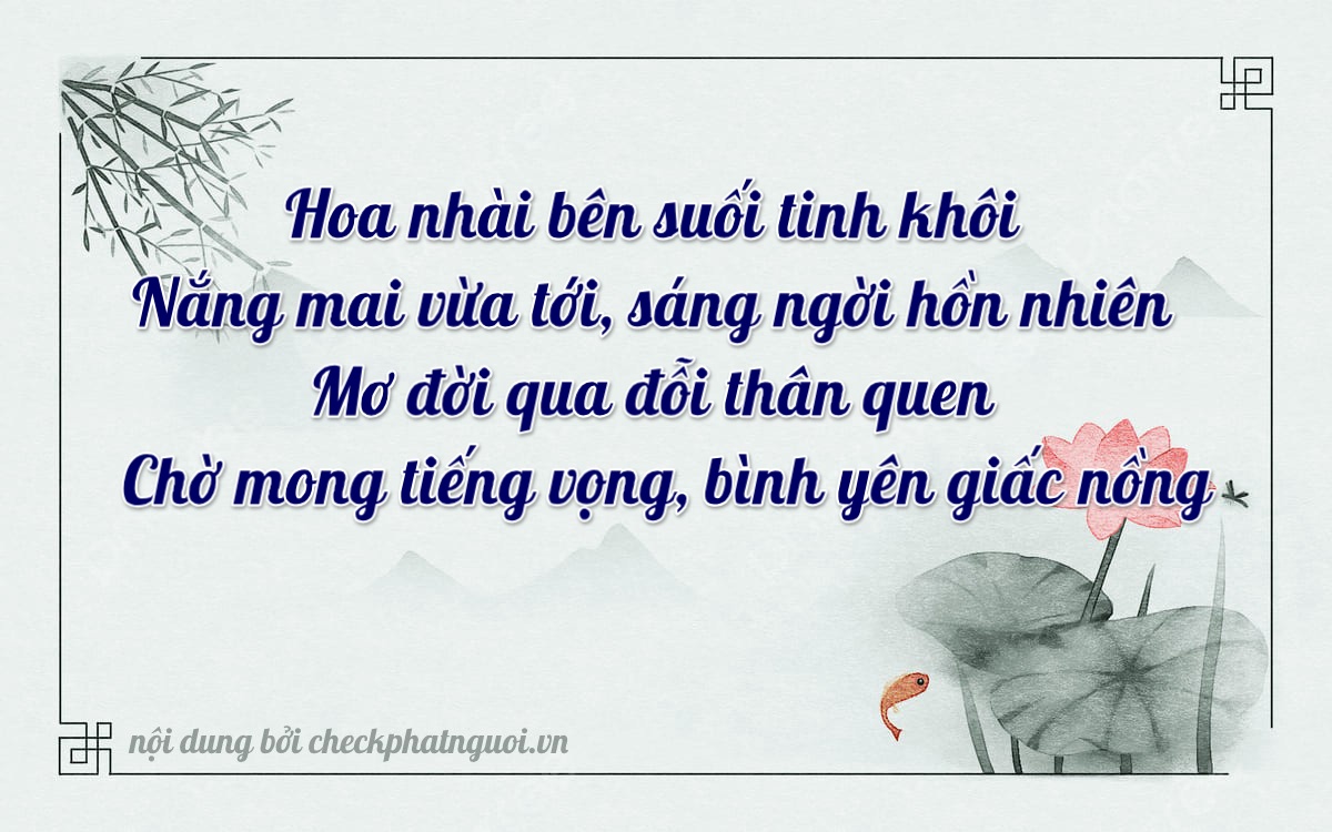 Bài thơ ý nghĩa cho <b>biển số 67N1-65044</b> tại website checkphatnguoi.vn