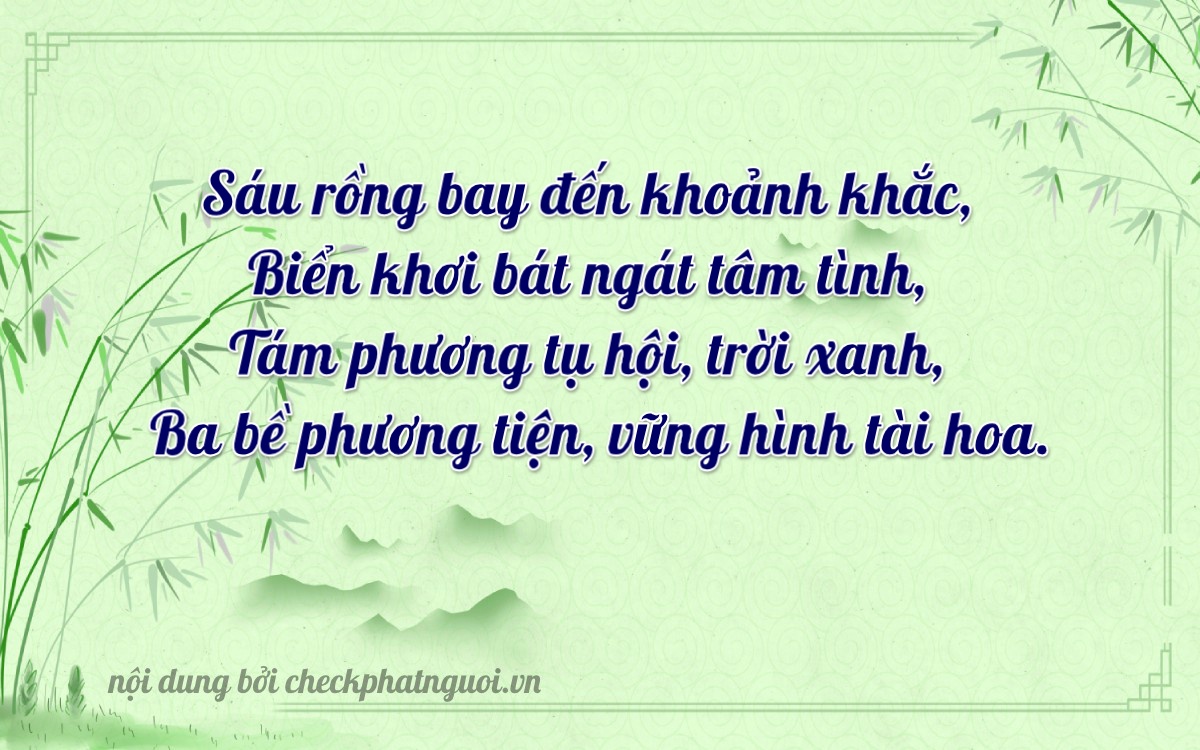Bài thơ ý nghĩa cho <b>biển số 67N1-68483</b> tại website checkphatnguoi.vn