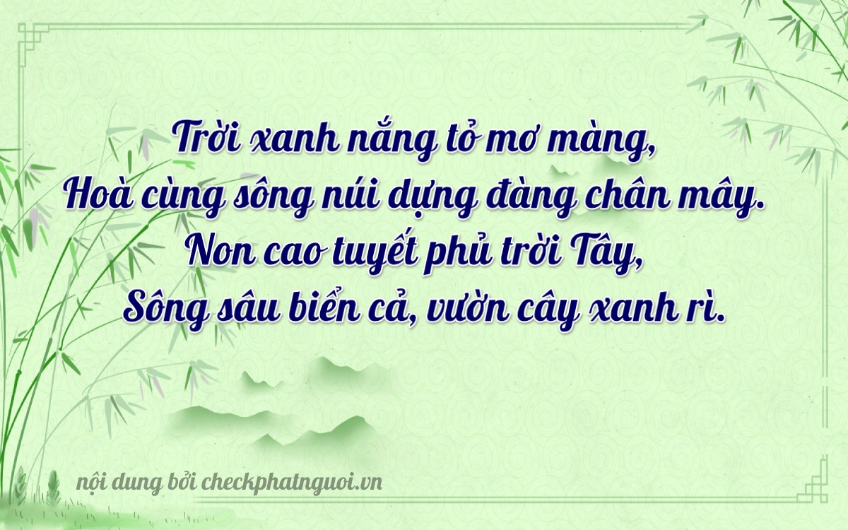 Bài thơ ý nghĩa cho <b>biển số 67T-32637</b> tại website checkphatnguoi.vn