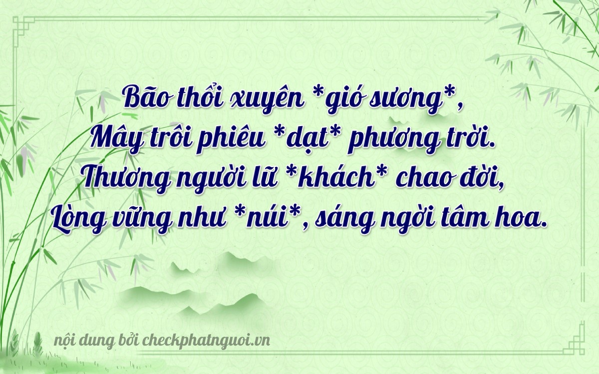 Bài thơ ý nghĩa cho <b>biển số 68268</b> tại website checkphatnguoi.vn