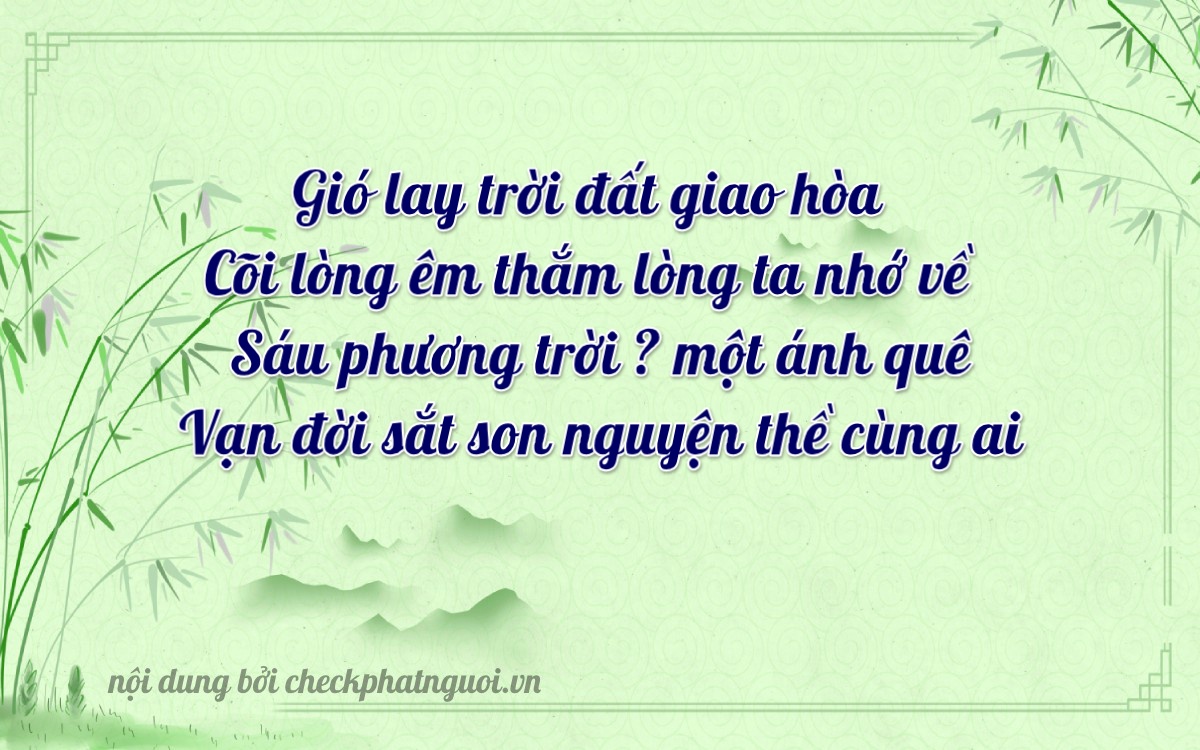 Bài thơ ý nghĩa cho <b>biển số 68907</b> tại website checkphatnguoi.vn