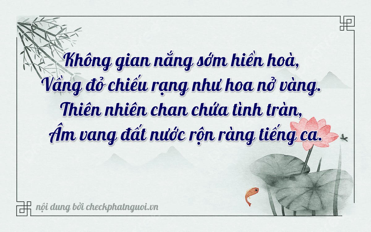 Bài thơ ý nghĩa cho <b>biển số 68A-01843</b> tại website checkphatnguoi.vn