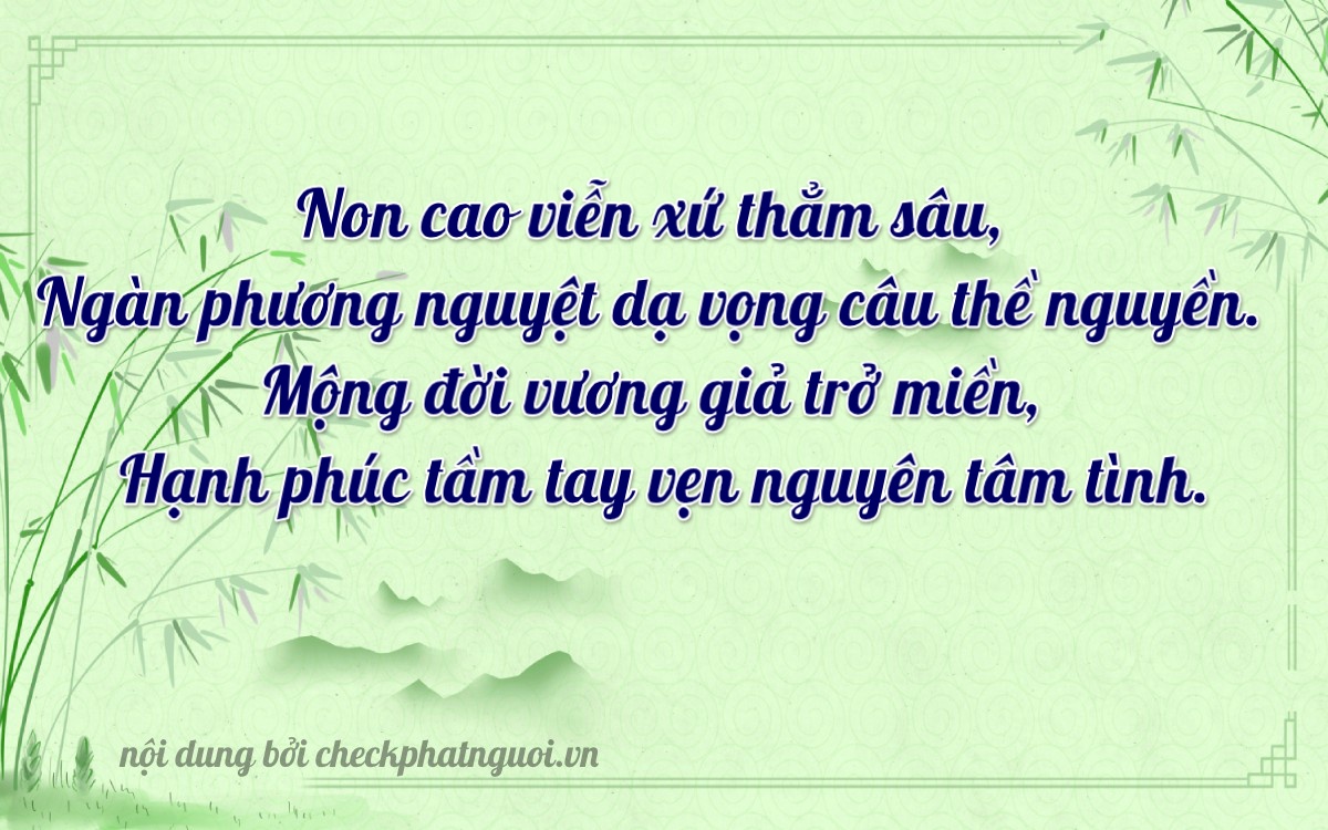 Bài thơ ý nghĩa cho <b>biển số 68A-05495</b> tại website checkphatnguoi.vn