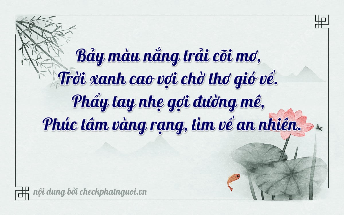 Bài thơ ý nghĩa cho <b>biển số 68A-07755</b> tại website checkphatnguoi.vn