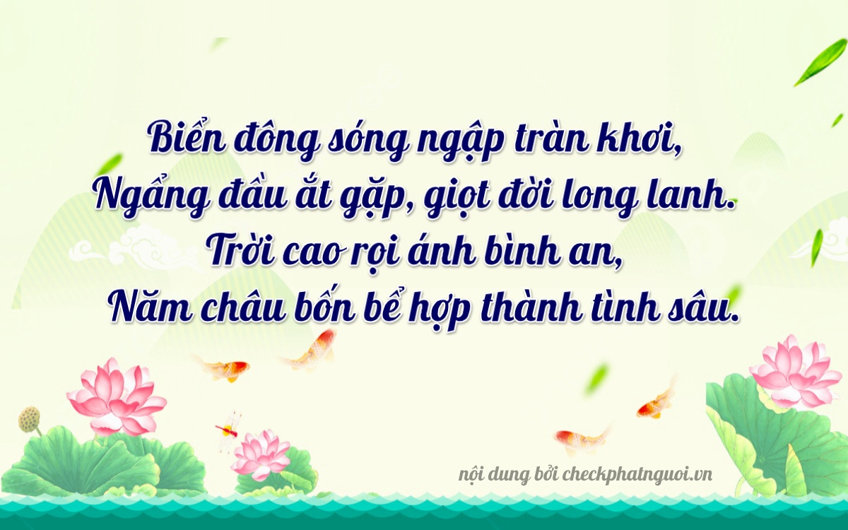 Bài thơ ý nghĩa cho <b>biển số 68A-08868</b> tại website checkphatnguoi.vn