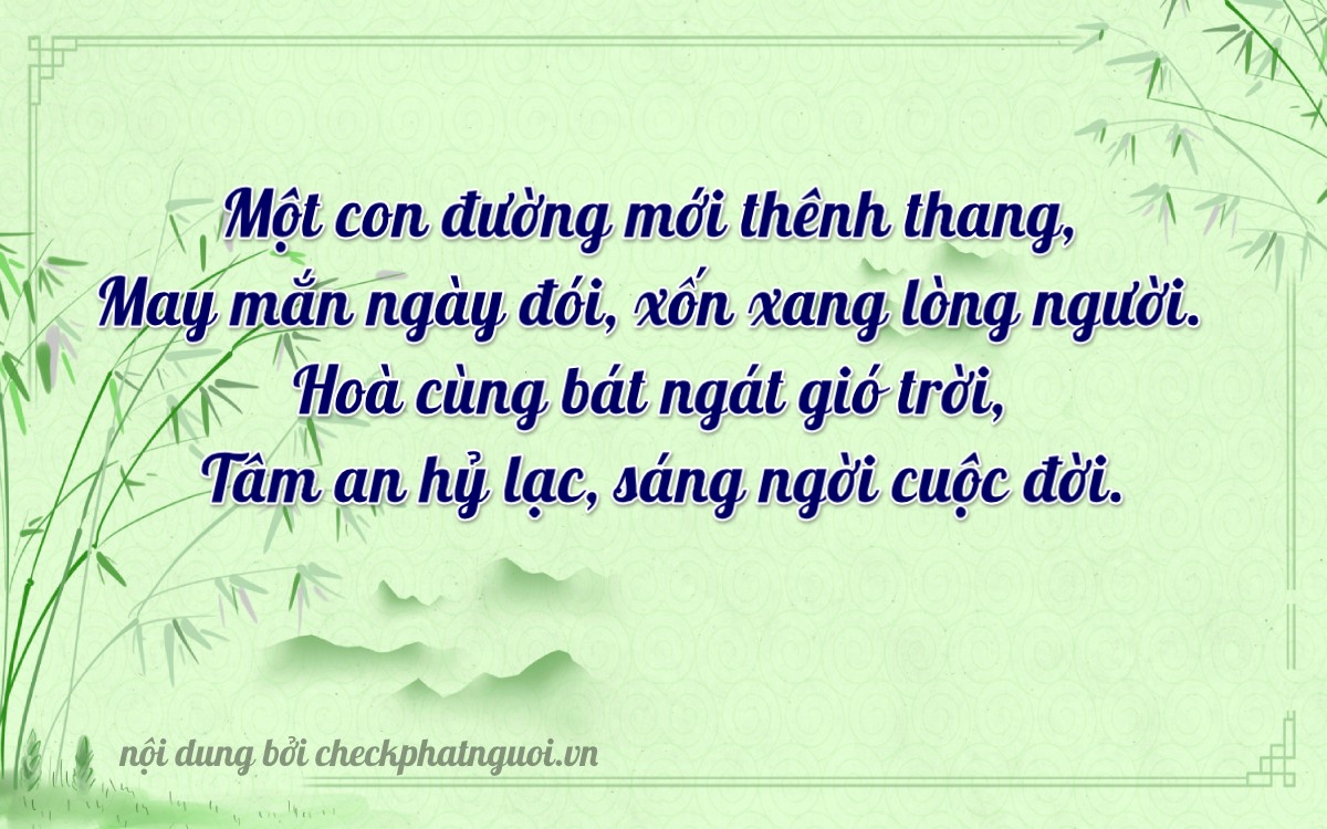 Bài thơ ý nghĩa cho <b>biển số 68A-12346</b> tại website checkphatnguoi.vn