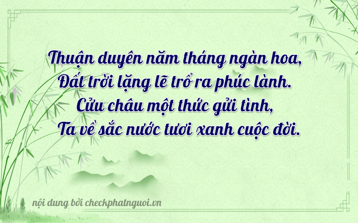 Bài thơ ý nghĩa cho <b>biển số 68A-13996</b> tại website checkphatnguoi.vn