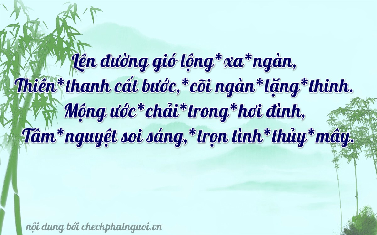 Bài thơ ý nghĩa cho <b>biển số 68A-20330</b> tại website checkphatnguoi.vn