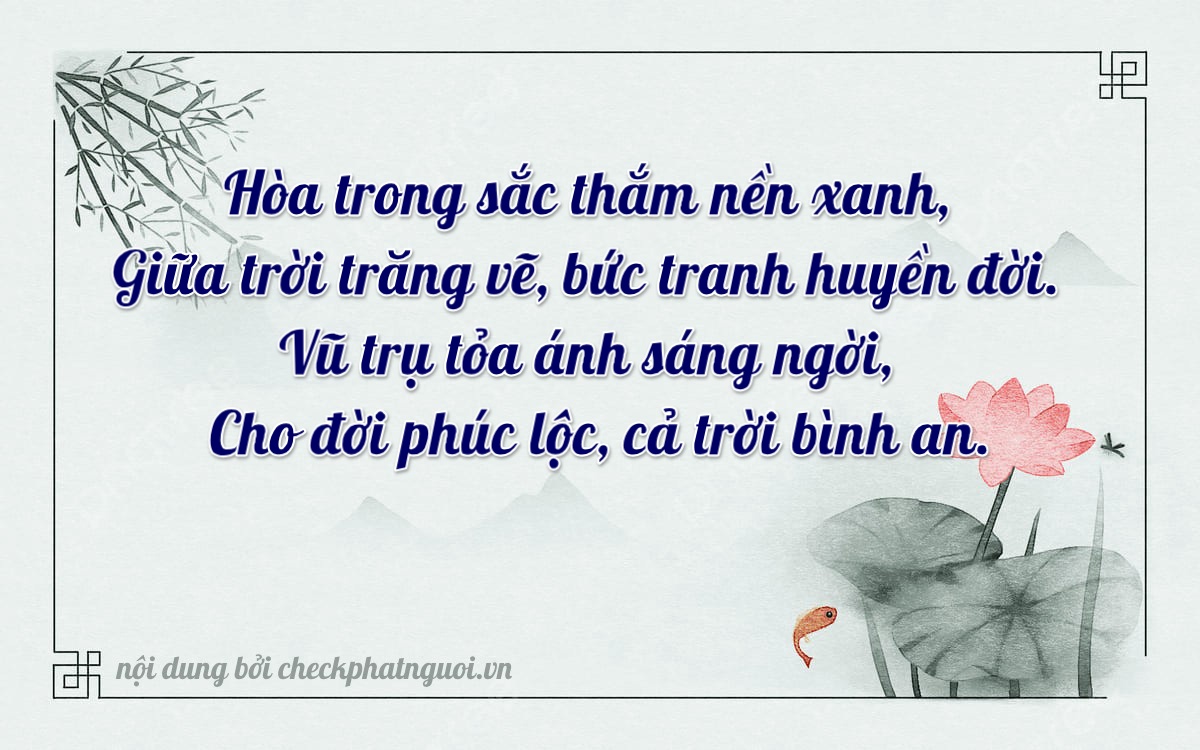 Bài thơ ý nghĩa cho <b>biển số 68A-22655</b> tại website checkphatnguoi.vn
