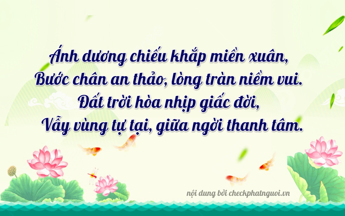 Bài thơ ý nghĩa cho <b>biển số 68A-23872</b> tại website checkphatnguoi.vn