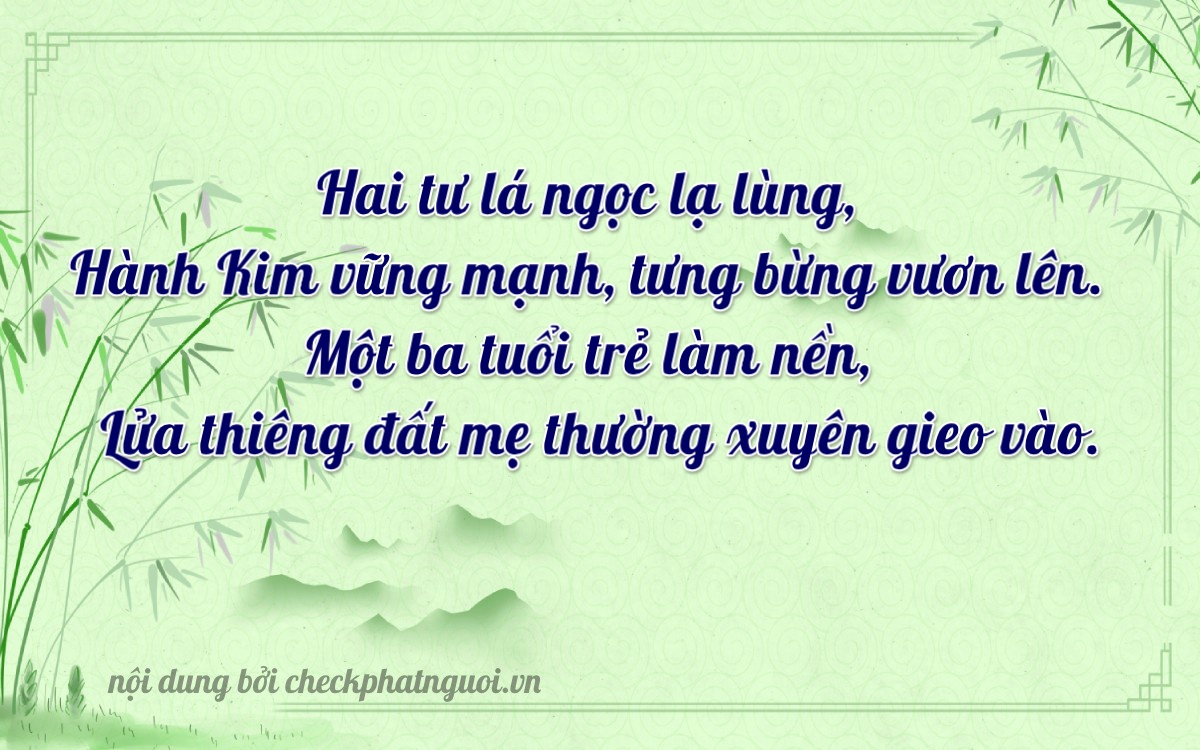 Bài thơ ý nghĩa cho <b>biển số 68A-24135</b> tại website checkphatnguoi.vn