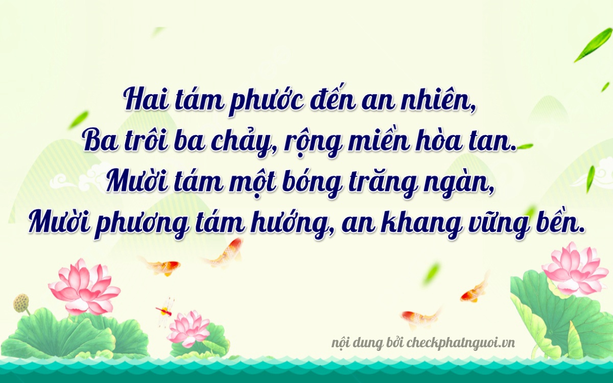 Bài thơ ý nghĩa cho <b>biển số 68A-28318</b> tại website checkphatnguoi.vn