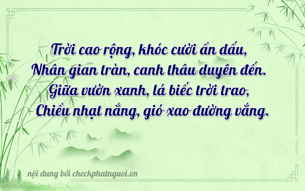 Bài thơ ý nghĩa cho <b>biển số 68A-32282</b> tại website checkphatnguoi.vn