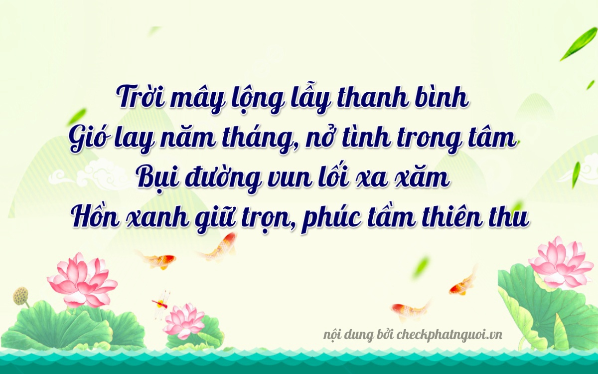 Bài thơ ý nghĩa cho <b>biển số 68A-32657</b> tại website checkphatnguoi.vn