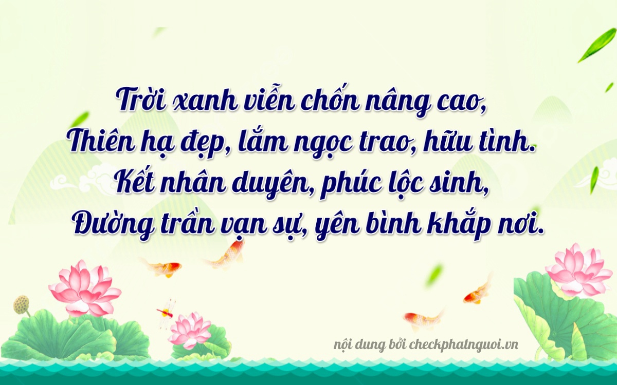 Bài thơ ý nghĩa cho <b>biển số 68A-33611</b> tại website checkphatnguoi.vn