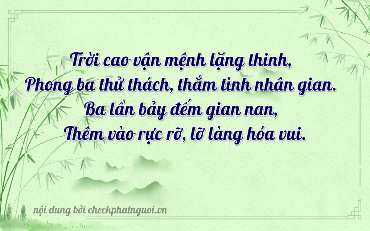 Bài thơ ý nghĩa cho <b>biển số 68A-35914</b> tại website checkphatnguoi.vn