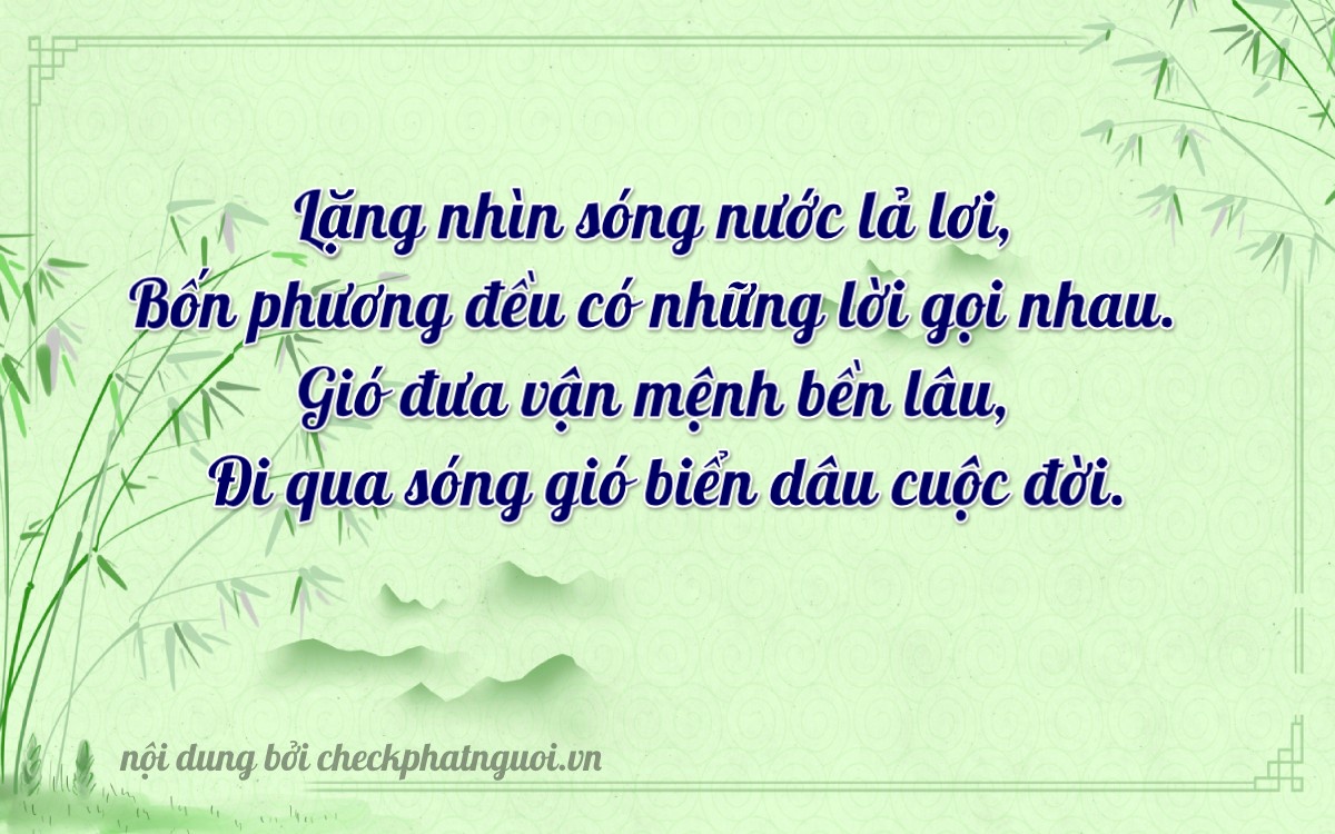 Bài thơ ý nghĩa cho <b>biển số 68A-4625</b> tại website checkphatnguoi.vn