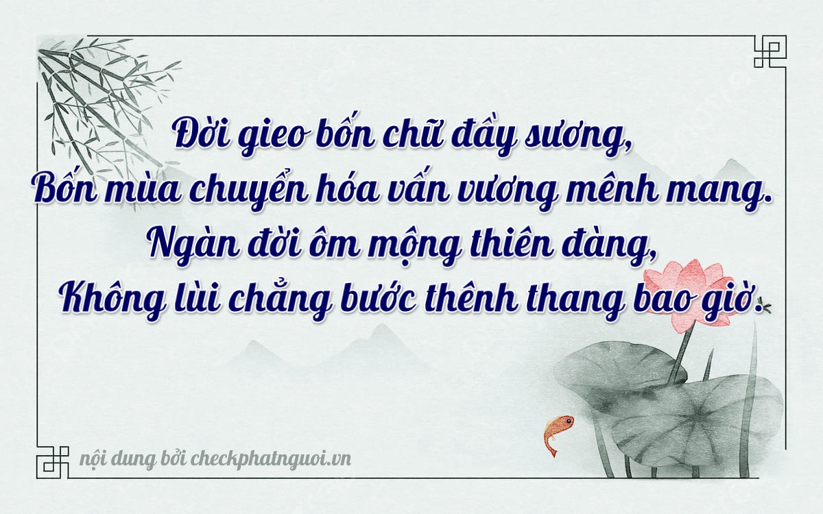 Bài thơ ý nghĩa cho <b>biển số 68AA-04840</b> tại website checkphatnguoi.vn