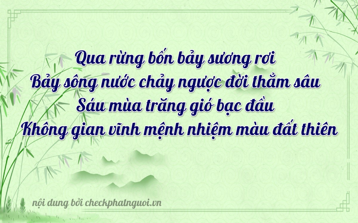 Bài thơ ý nghĩa cho <b>biển số 68AA-47607</b> tại website checkphatnguoi.vn