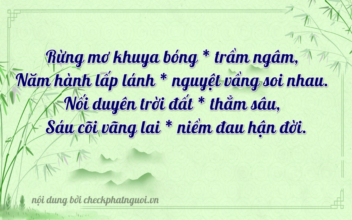 Bài thơ ý nghĩa cho <b>biển số 68AA-58567</b> tại website checkphatnguoi.vn