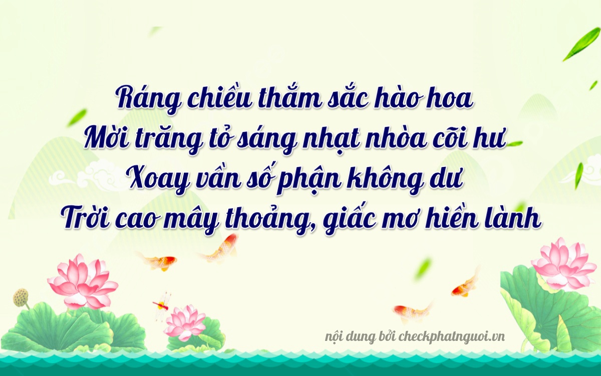 Bài thơ ý nghĩa cho <b>biển số 68AB-13809</b> tại website checkphatnguoi.vn