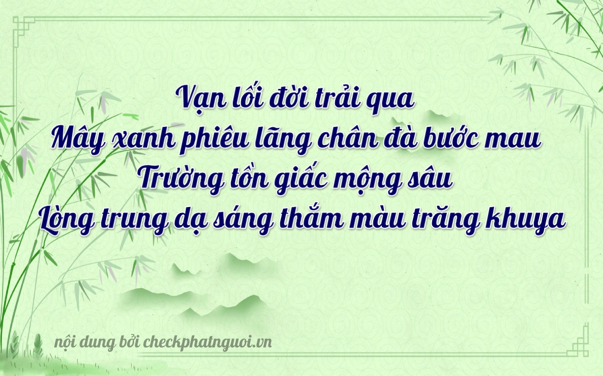 Bài thơ ý nghĩa cho <b>biển số 68AB-14304</b> tại website checkphatnguoi.vn