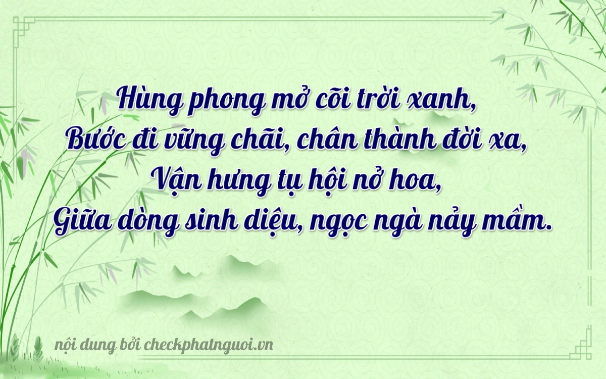 Bài thơ ý nghĩa cho <b>biển số 68AB-15952</b> tại website checkphatnguoi.vn