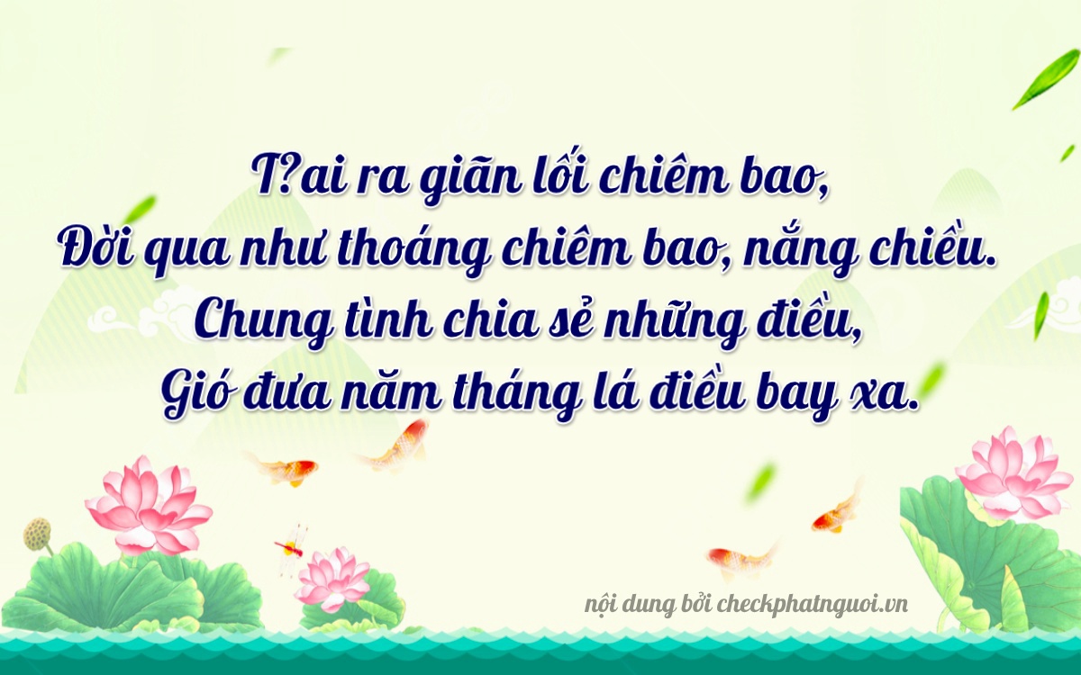 Bài thơ ý nghĩa cho <b>biển số 68AB-16286</b> tại website checkphatnguoi.vn
