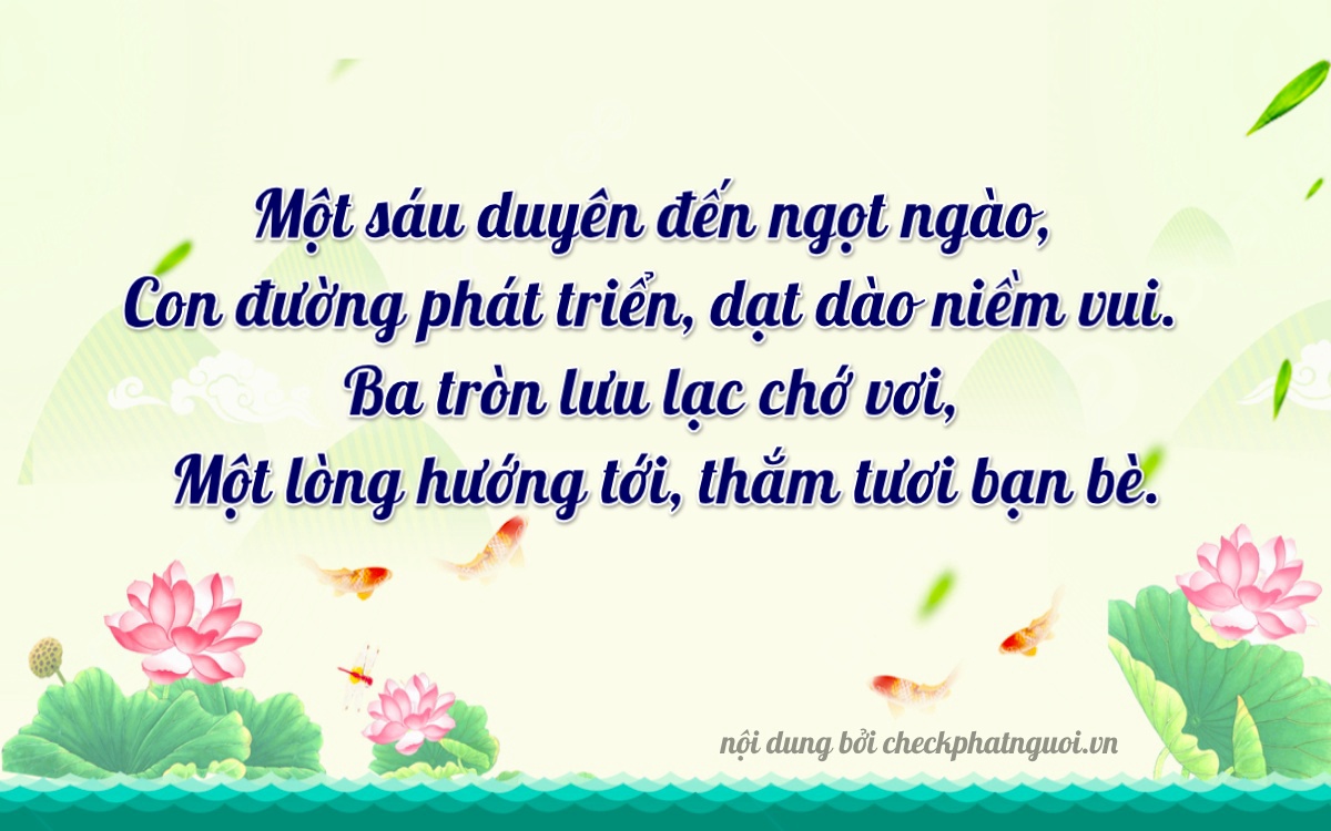 Bài thơ ý nghĩa cho <b>biển số 68AB-16300</b> tại website checkphatnguoi.vn