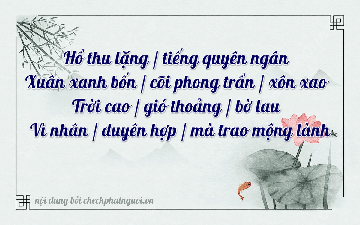 Bài thơ ý nghĩa cho <b>biển số 68AB-33333</b> tại website checkphatnguoi.vn