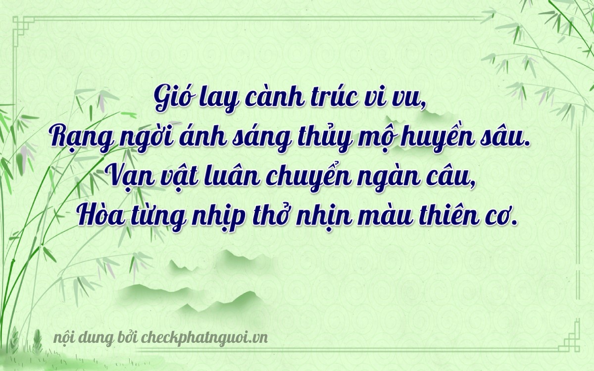Bài thơ ý nghĩa cho <b>biển số 68AB-57308</b> tại website checkphatnguoi.vn
