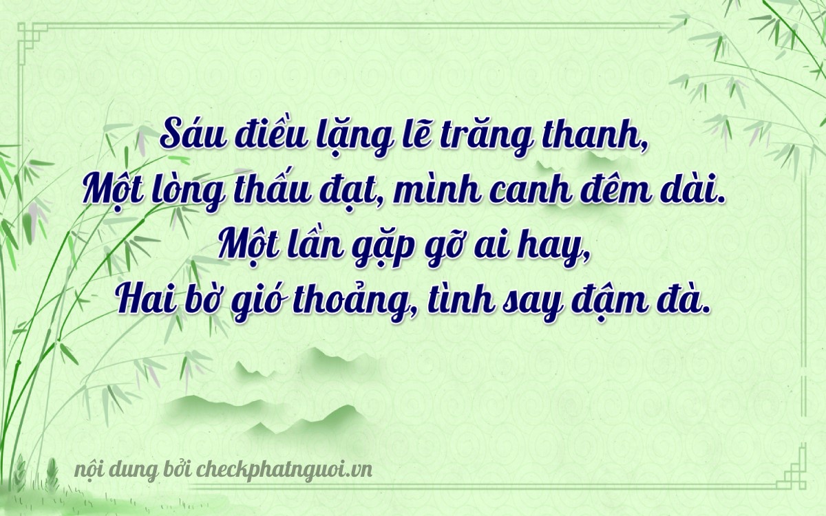 Bài thơ ý nghĩa cho <b>biển số 68AK-06111</b> tại website checkphatnguoi.vn