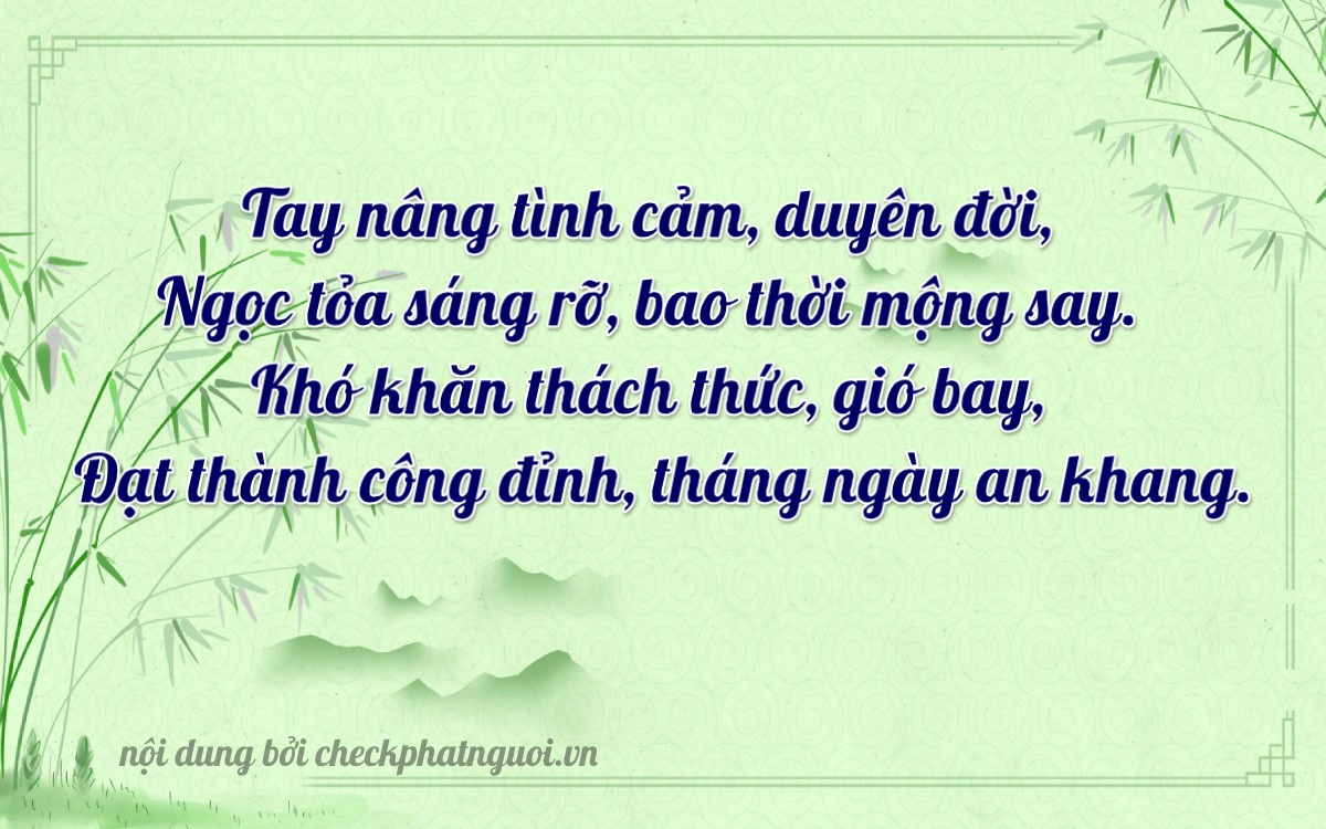 Bài thơ ý nghĩa cho <b>biển số 68B1-16815</b> tại website checkphatnguoi.vn