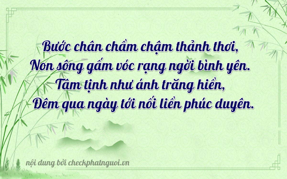 Bài thơ ý nghĩa cho <b>biển số 68B1-35611</b> tại website checkphatnguoi.vn