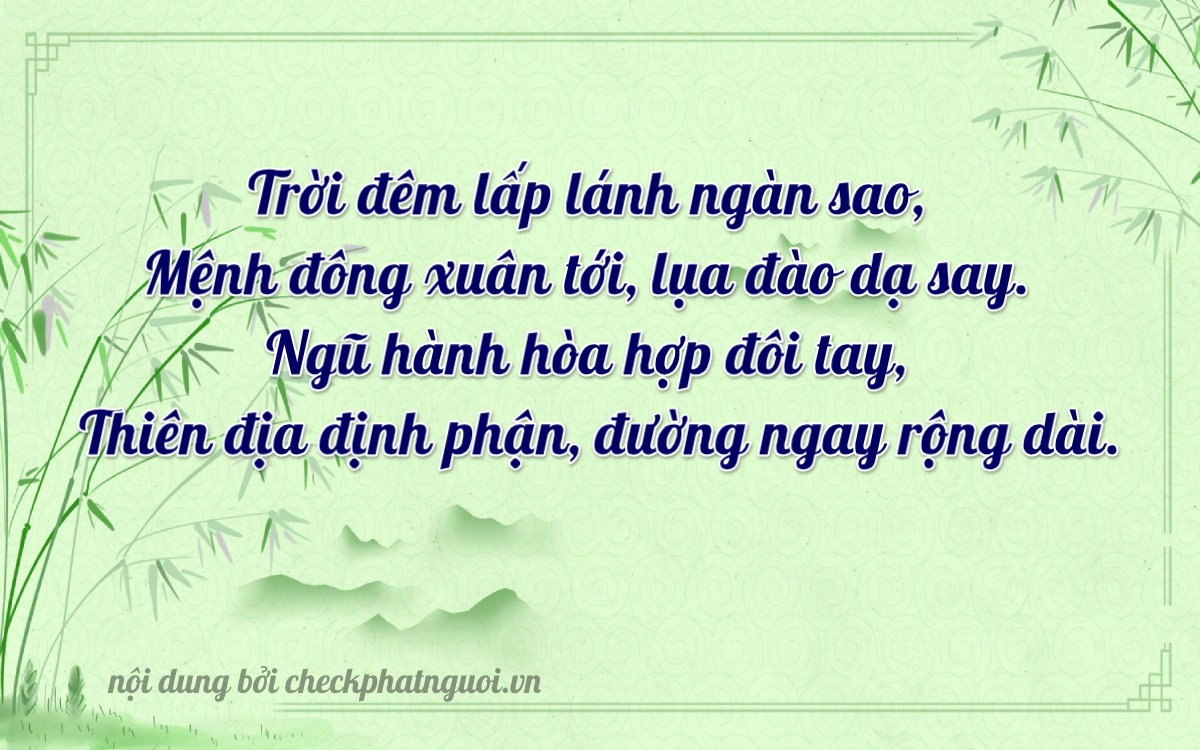 Bài thơ ý nghĩa cho <b>biển số 68B1-41120</b> tại website checkphatnguoi.vn