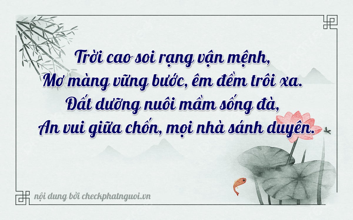 Bài thơ ý nghĩa cho <b>biển số 68B1-46515</b> tại website checkphatnguoi.vn
