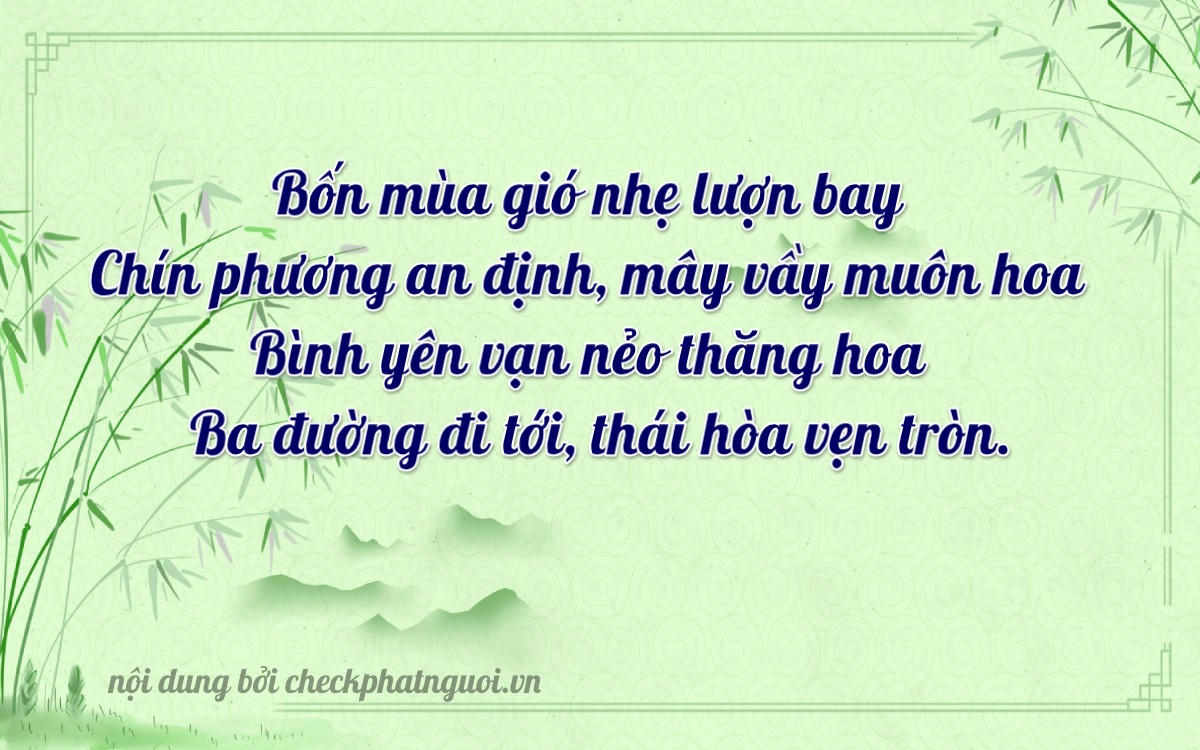 Bài thơ ý nghĩa cho <b>biển số 68B1-49430</b> tại website checkphatnguoi.vn