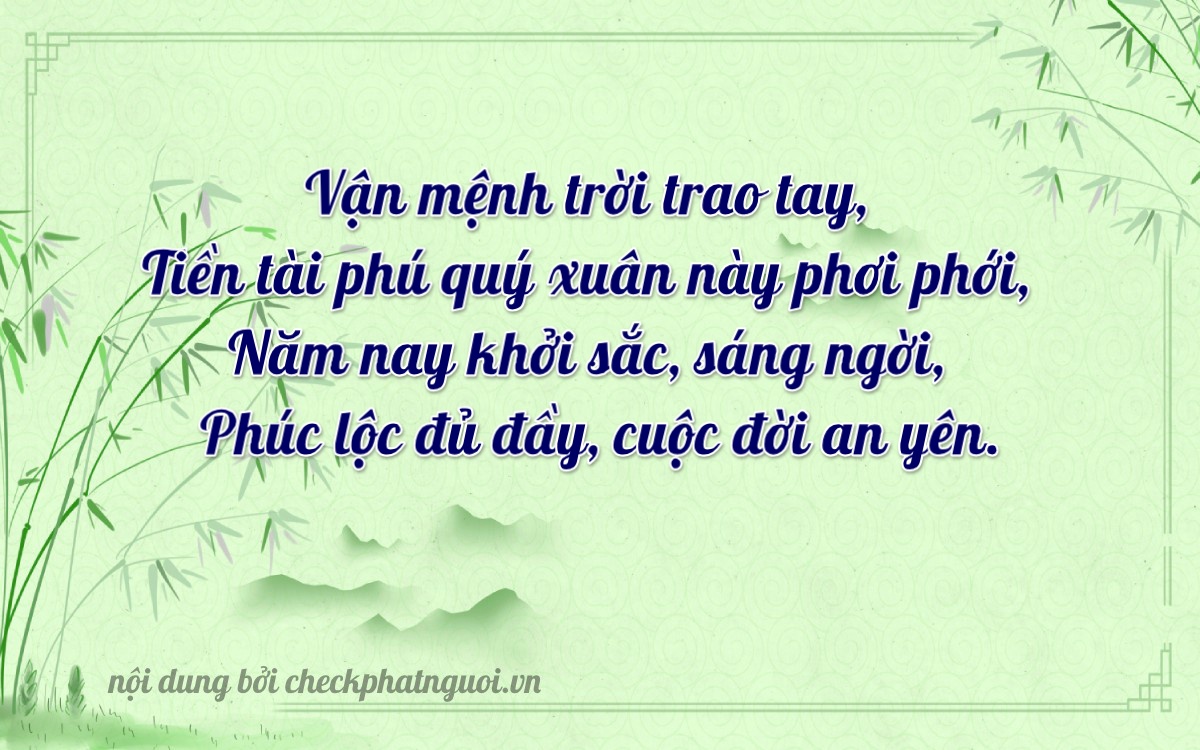 Bài thơ ý nghĩa cho <b>biển số 68B1-58598</b> tại website checkphatnguoi.vn