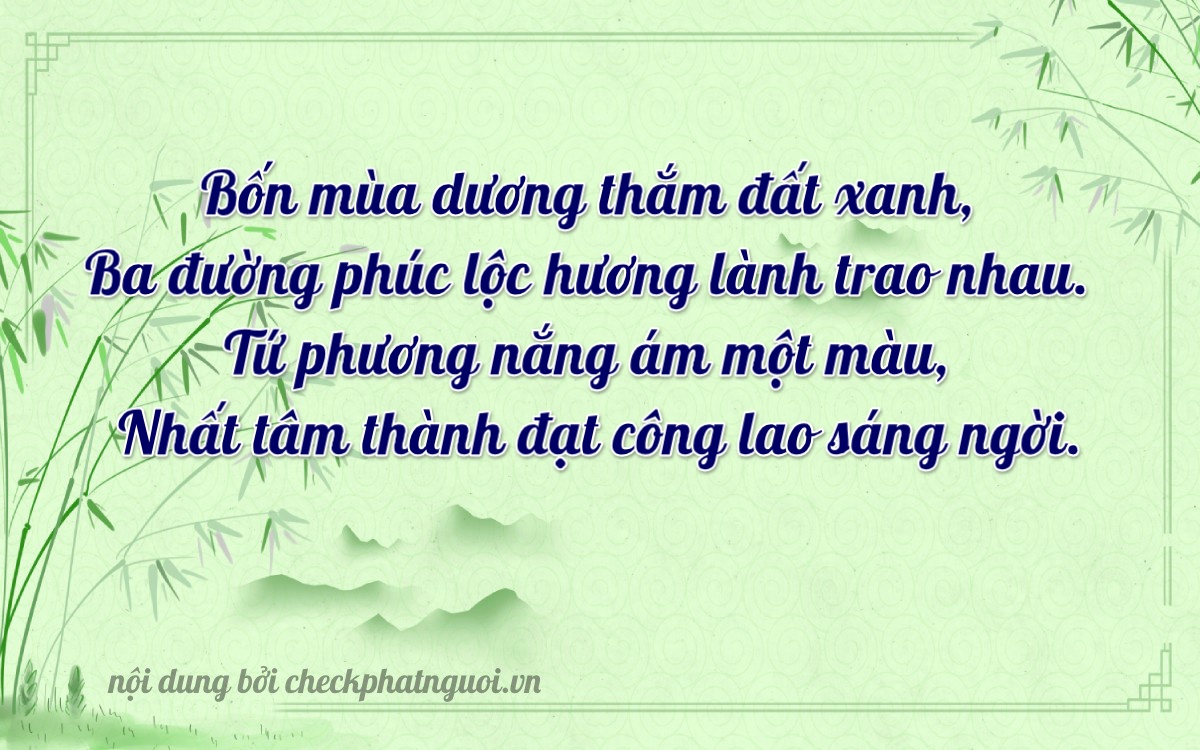 Bài thơ ý nghĩa cho <b>biển số 68B-43418</b> tại website checkphatnguoi.vn