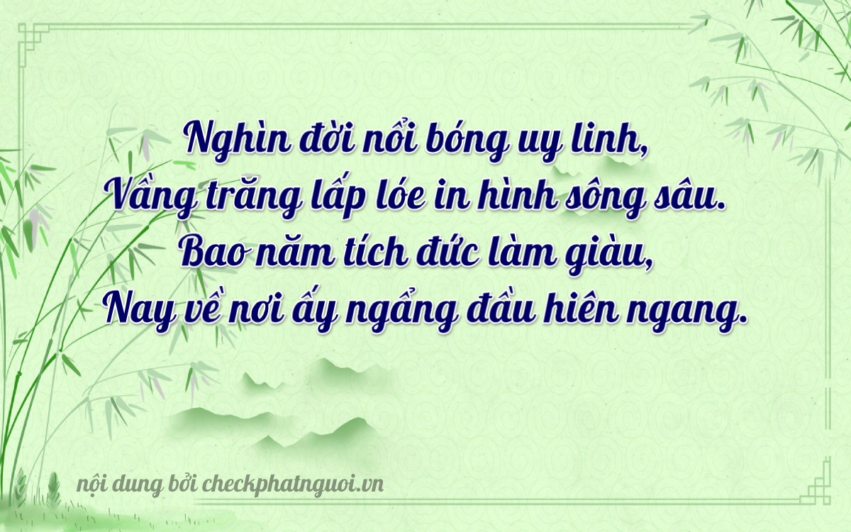 Bài thơ ý nghĩa cho <b>biển số 68BA-12750</b> tại website checkphatnguoi.vn