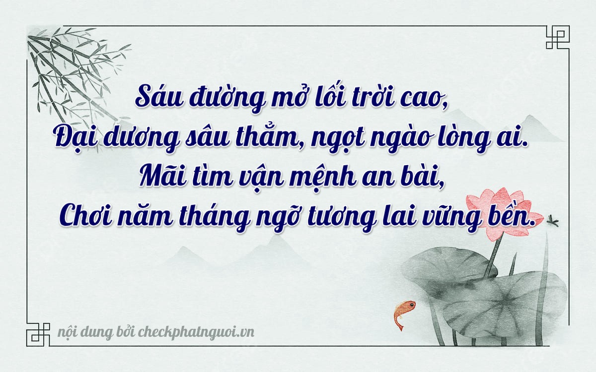 Bài thơ ý nghĩa cho <b>biển số 68BA-16206</b> tại website checkphatnguoi.vn