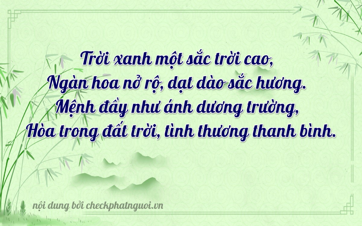 Bài thơ ý nghĩa cho <b>biển số 68C1-11198</b> tại website checkphatnguoi.vn