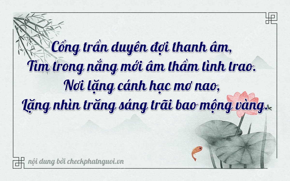 Bài thơ ý nghĩa cho <b>biển số 68C1-32052</b> tại website checkphatnguoi.vn