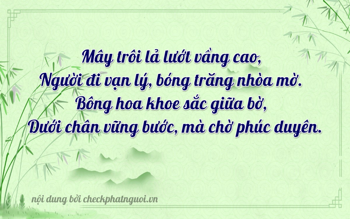 Bài thơ ý nghĩa cho <b>biển số 68C-16489</b> tại website checkphatnguoi.vn