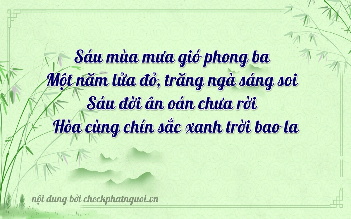 Bài thơ ý nghĩa cho <b>biển số 68C1-66169</b> tại website checkphatnguoi.vn