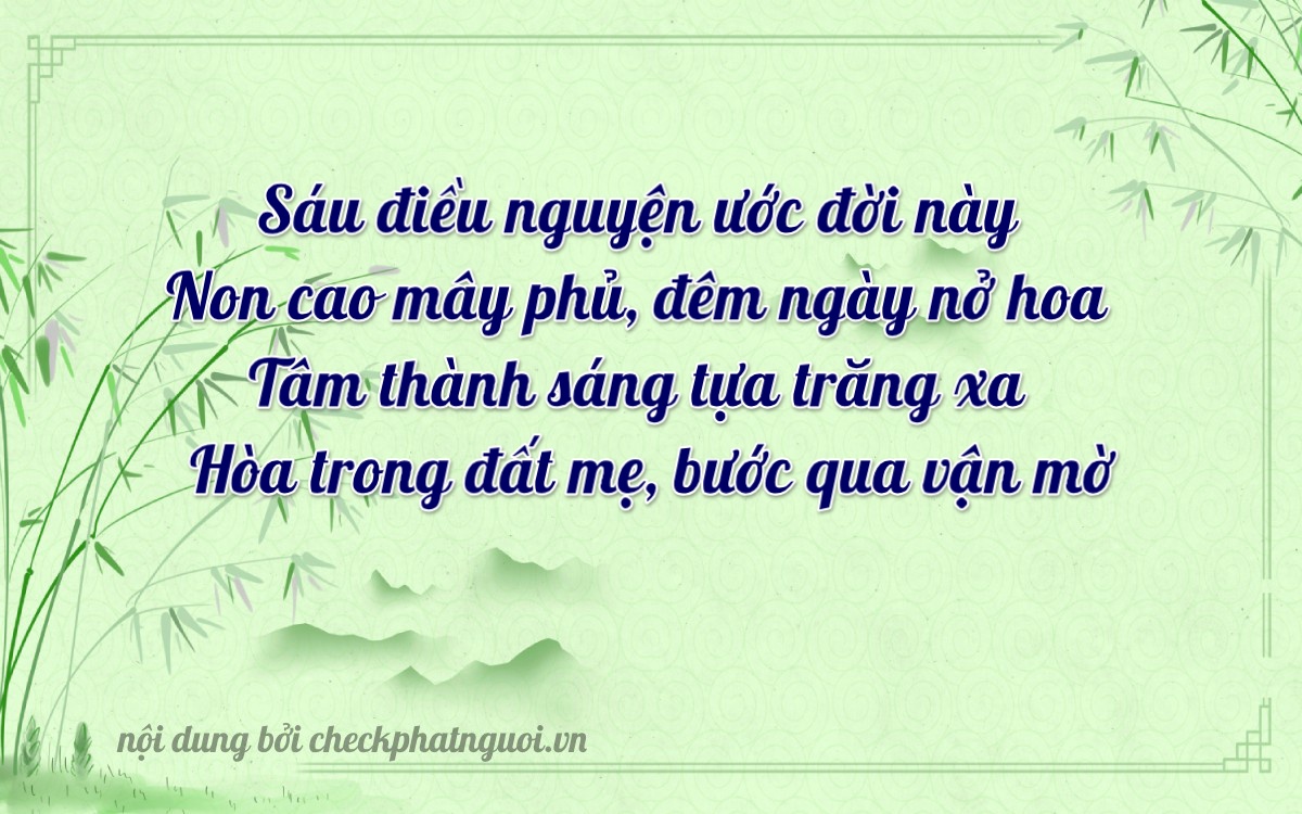 Bài thơ ý nghĩa cho <b>biển số 68C1-66604</b> tại website checkphatnguoi.vn