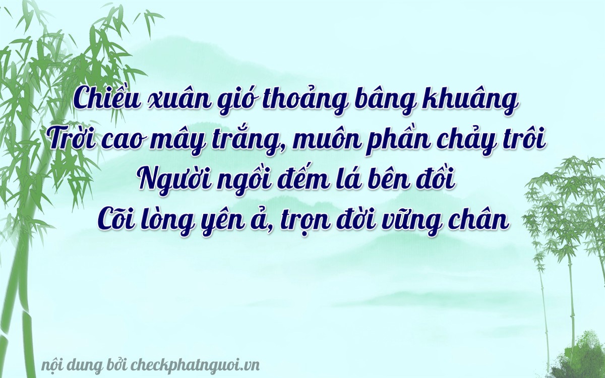 Bài thơ ý nghĩa cho <b>biển số 68C-19460</b> tại website checkphatnguoi.vn