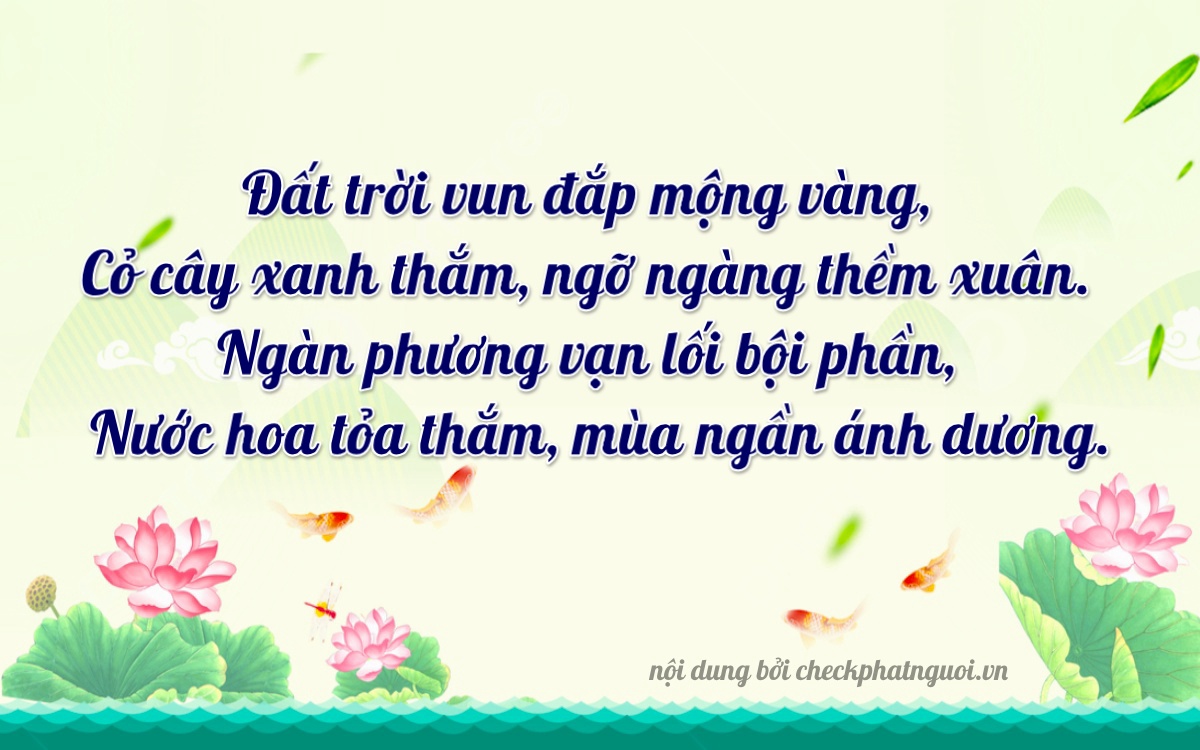 Bài thơ ý nghĩa cho <b>biển số 68CA-12629</b> tại website checkphatnguoi.vn