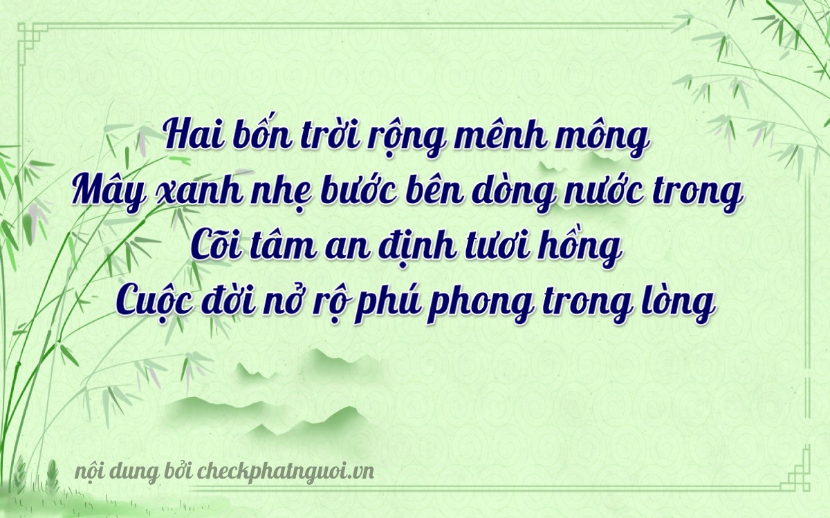 Bài thơ ý nghĩa cho <b>biển số 68D1-24022</b> tại website checkphatnguoi.vn